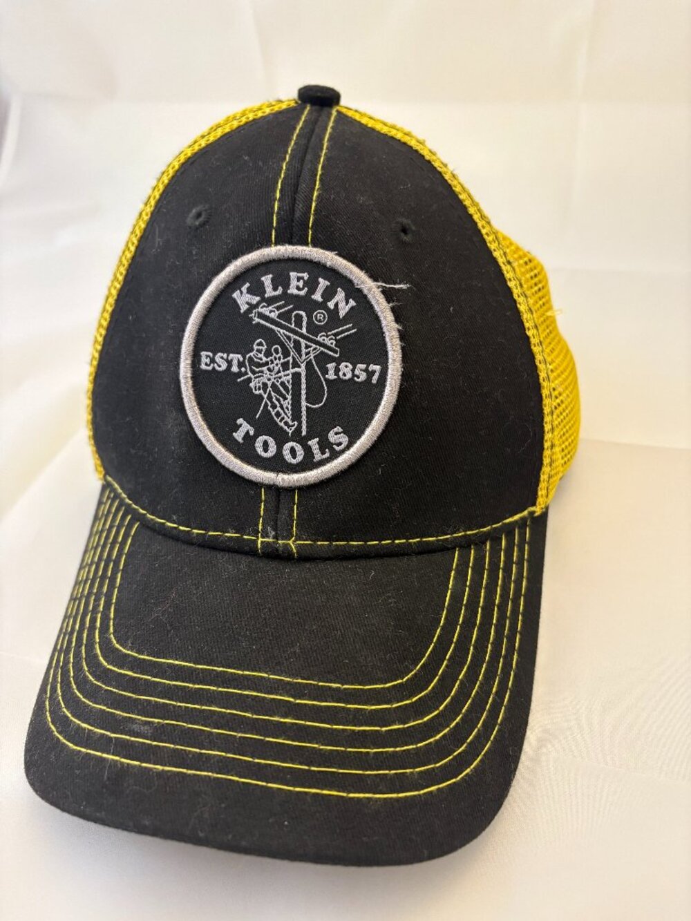 Klein Tools Black Yellow Mesh Trucker Hat Est 1857 Lineman Electrician Cap